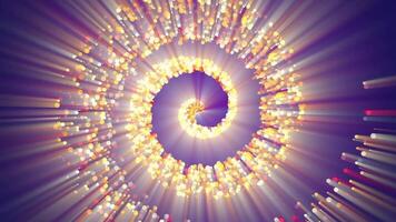 Abstract Spiral Particle Tunnel. video