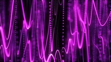 Abstract Moving Energy Lines And Digital Particles 02. video