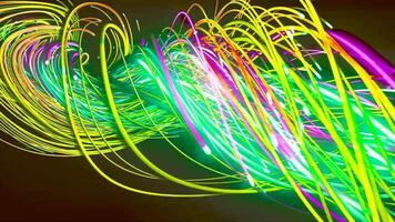 Animation Of Fantastic Rainbow Lines 02. video