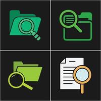 Set of file folder icon isolated on a background illustration vector
