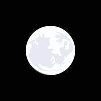 Full moon realistic illustration vector