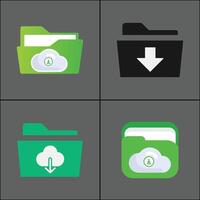Folder icon isolated on a background illustration vector