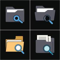 Document icon set isolated on a background illustration vector
