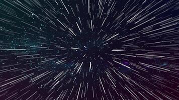 Star burst background with stars and space background video