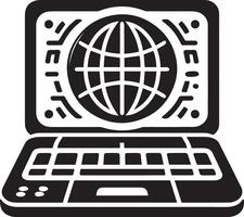 Unique Laptop Icon for Branding Projects vector