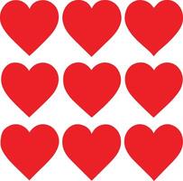 Heart Shape Icon Set Silhouette Design vector