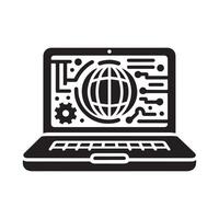 Customizable Laptop Icon for Creative Use vector