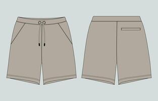 A pair of shorts with a zipper and pockets vector
