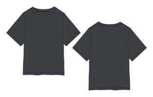 Two black t - shirts on a white background vector
