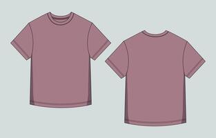 Two purple t - shirts on a gray background vector