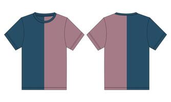 Two t - shirts with different colors vector