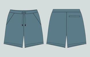 A pair of shorts with a zipper and pockets vector