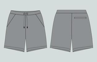 A pair of shorts with a zipper and pockets vector