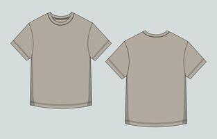A t - shirt template with a blank front and back vector