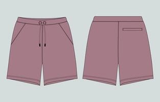 A pair of shorts with a zipper and pockets vector
