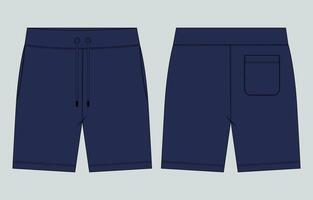 A pair of shorts with pockets on the side vector