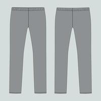 A pair of gray pants with a zipper on the side vector