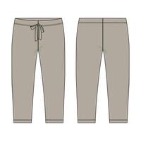 A pair of pants with a zipper on the side vector