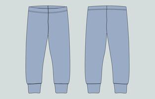 The blue pants are shown in a drawing vector