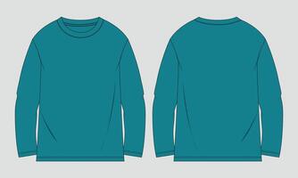 A long sleeve t - shirt template vector
