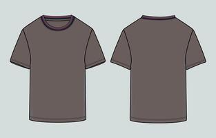 Two gray t - shirts with red and blue trims vector