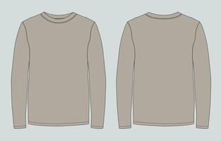 A long sleeve shirt with a plain design vector