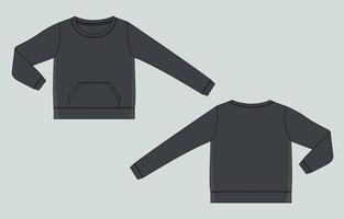 Sweater with pocket template, illustration vector
