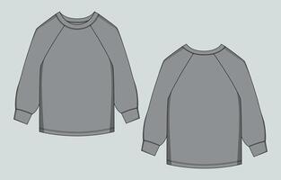 A drawing of a gray sweatshirt vector