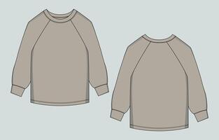 The long sleeve tee is shown in two different colors vector