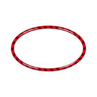 Candy cane oval shape frame. Red Christmas holiday frame for text. New Year copy space banner. vector