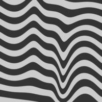 Abstract black and white wave pattern background vector