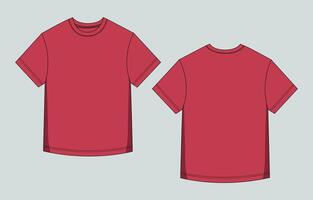 Red t - shirt template vector