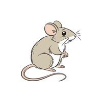 A cartoon mouse with a white background vector