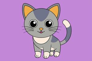 Adorable Cat Graphic for Web and Print Premium Cat Illustration for All Creative Projects. vector