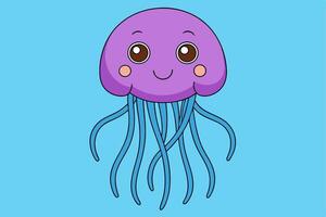 Adorable Jellyfish Graphic For Web And Print. Premium Jellyfish Illustration For All Creative Projects. vector
