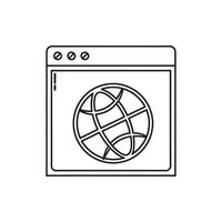 Internet connection icon line illustration on white background vector