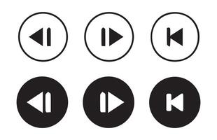 Play and pause buttons sign. Play and pause buttons symbol. vector