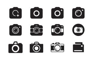 Photo and camera icon set. Icons of photography, image, photo gallery and photo camera. vector