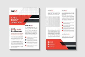 Case study design template vector