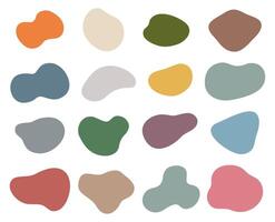 Organic blob shape hand drawn background. vector