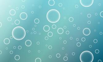Abstract circles bubbles blue background. soft shiny soap. vector
