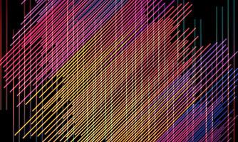 Colorful striped lines on black background. futuristic pattern lines. vector