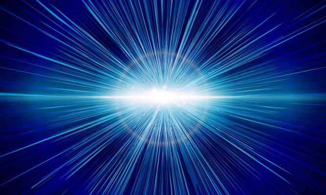 Blue rays zoom in motion effect, light color trails. bright shiny.