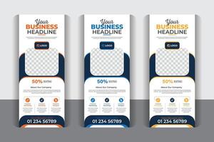 Simple and clean Modern display banner design, creative colorful Business roll up banner template set, pull up, display banner, x-banner , flag-banner design, with 3 color variation vector