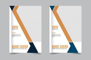 Print-ready business cover template, with image vector