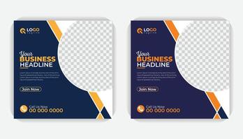 Modern and stylish unique layout digital marketing social media post or web banner, colorful and Creative layout square banner vector