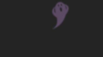Scared ghosts are flying. Loop animation without background. video