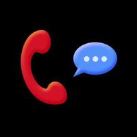 Animated phone with a chat bubble. Loop without background. video