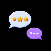 Animated chut bubbles with a chat and a feedback. Loop animation without background. video
