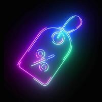 Animated label with a discount symbol without background video